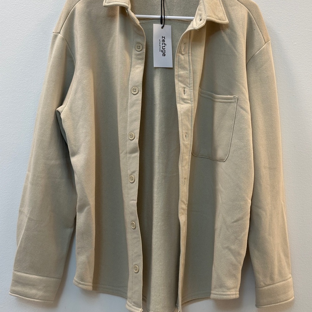 Refuge Cream Men's Casual Button Down Shirt
